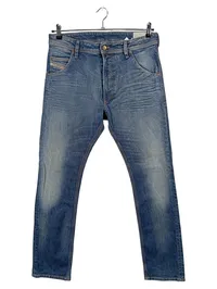 Diesel Herren Jeans Regular Fit W31/L32 Blau Denim Used Look 1
