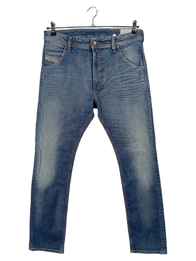 Diesel Herren Jeans Regular Fit W31/L32 Blau Denim Used Look