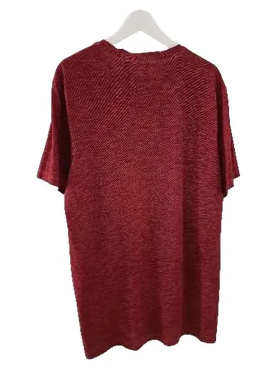 Tom Tompson T-Shirt Herren XL Rot Meliert Baumwolle Kurzarm Casual