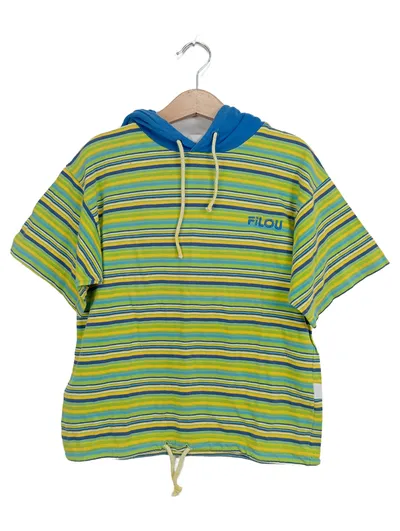 Lemmi Kinder Kapuzenpullover Gr. 128 gestreift Mehrfarbig Kurzarm Baumwolle