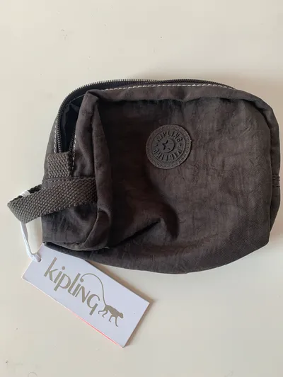 Kipling Kosmetiktasche Braun Praktisch 15x12cm Damen Make-up Tasche