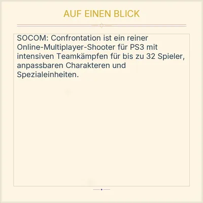 PlayStation 3 SOCOM Confrontation PS3 Actionspiel Online Multiplayer 32 Spieler