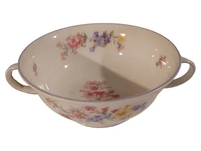 Rosenthal Suppentasse Porzellan Blumenmuster Vintage mit Henkeln
