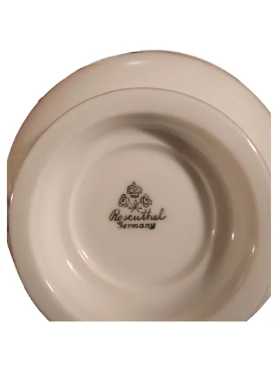Rosenthal Suppentasse Porzellan Blumenmuster Vintage mit Henkeln
