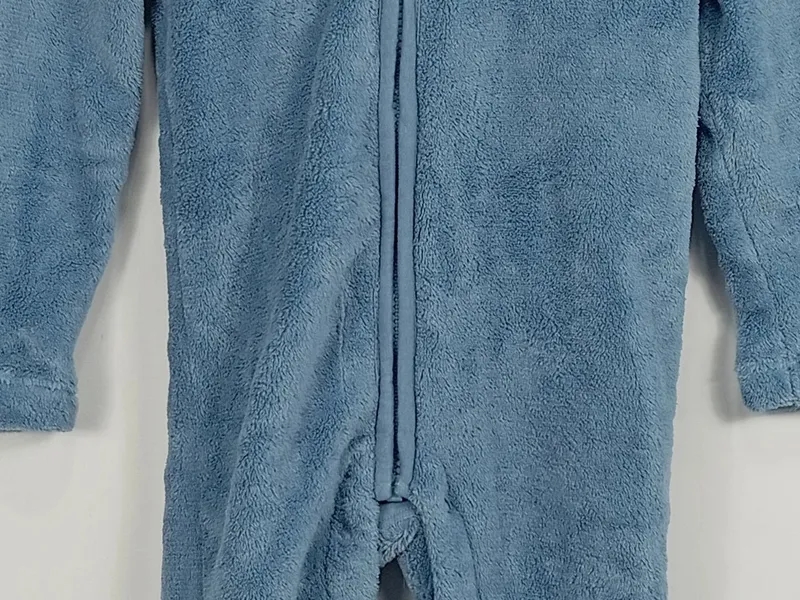 Disney Baby Schlafanzug Winnie Puuh Gr. 92 Blau Fleece Kapuze Tiermotiv 3