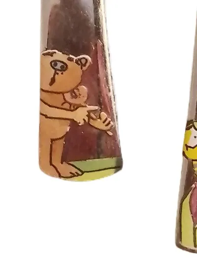 Auerhahn Kinder Besteck Set 4-teilig Metall Mehrfarbig mit Tiermotiven