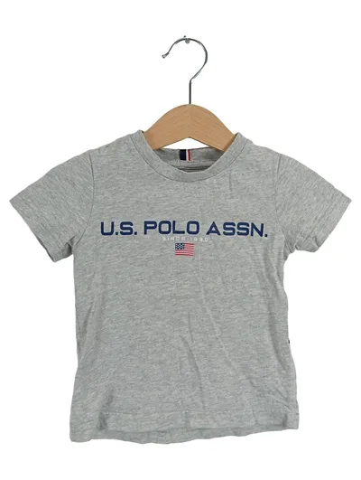 U.S. Polo Assn. Kinder T-Shirt Grau 12 Monate Casual Logo-Print