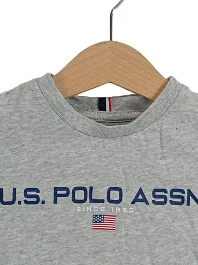 U.S. Polo Assn. Kinder T-Shirt Grau 12 Monate Casual Logo-Print