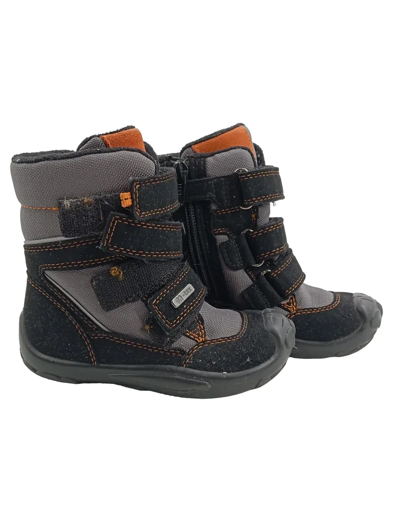 Elefanten Kinder Winterstiefel Gr. 23 Grau Schwarz Klettverschluss Warm 1