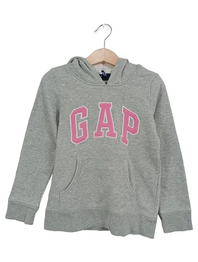 GapKids Kapuzenpullover Mädchen Gr. XS/110 Grau Casual Hoodie