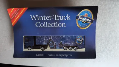 Tucher Winter-Truck Collection Modellfahrzeug LKW Blau Sammlerstück