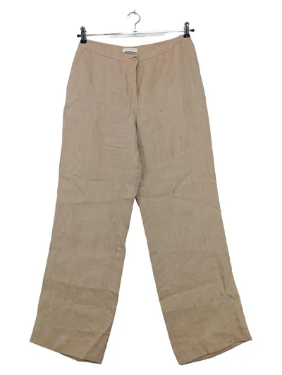Apanage Damen Stoffhose Gr. 40 L Beige Leinen-Mix Klassisch Elegant