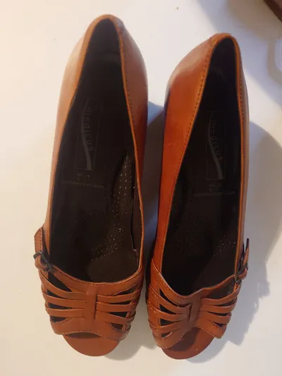 Medicus Bella Peeptoe Damen Schuhe Leder Braun Gr. 38 Klassisch
