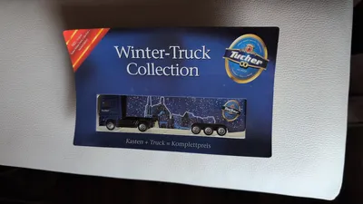 Tucher Winter-Truck Collection Modellauto LKW Blau Spielzeugauto
