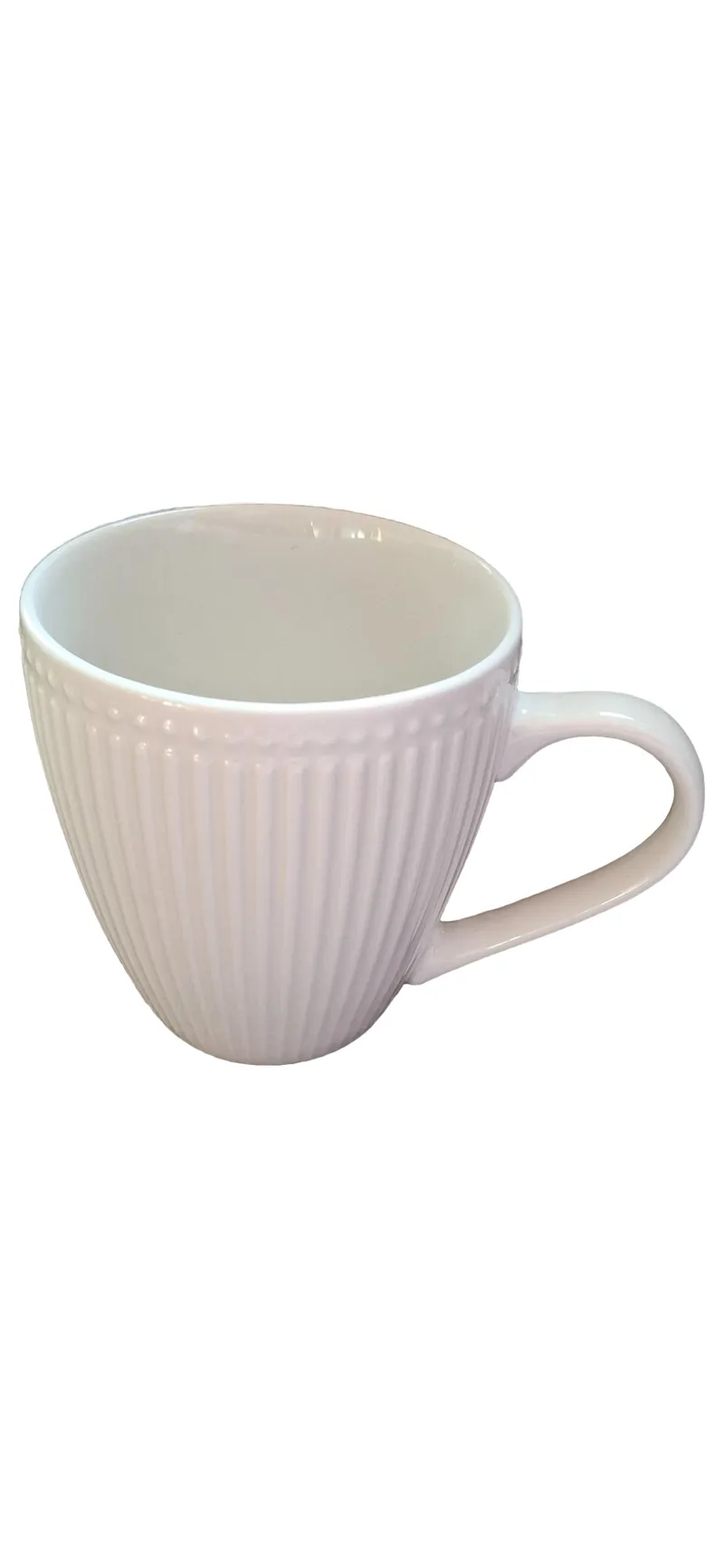 Depot Tasse Weiß Klassisch Strukturmuster Keramik 300ml Kaffeebecher 1