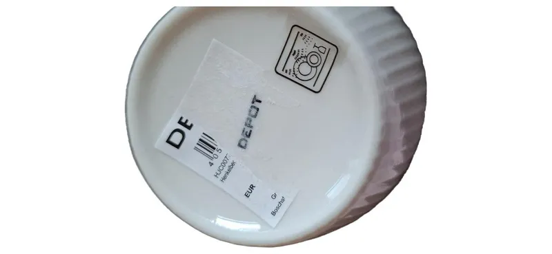 Depot Tasse Weiß Klassisch Strukturmuster Keramik 300ml Kaffeebecher 2