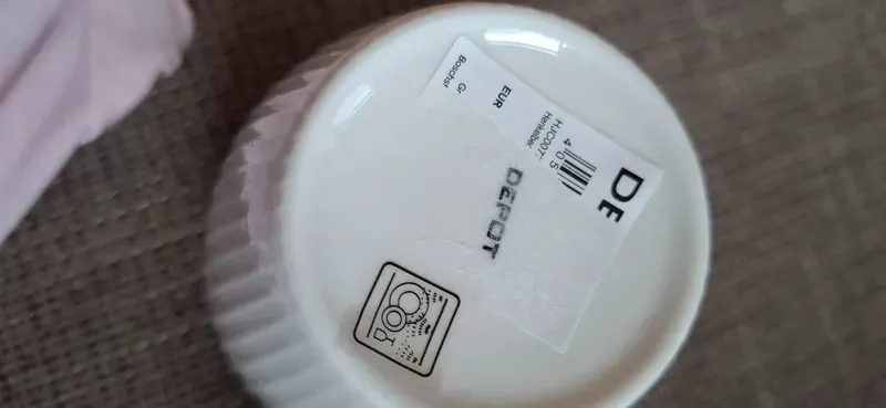 Depot Tasse Weiß Klassisch Strukturmuster Keramik 300ml Kaffeebecher 4