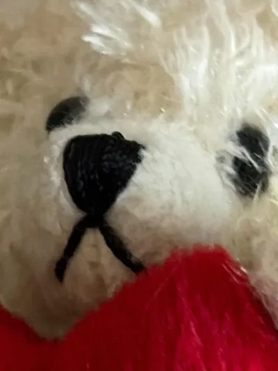 Kaemingk Teddybär Herz Kuscheltier Plüschtier Romantisch Weiß 9 cm