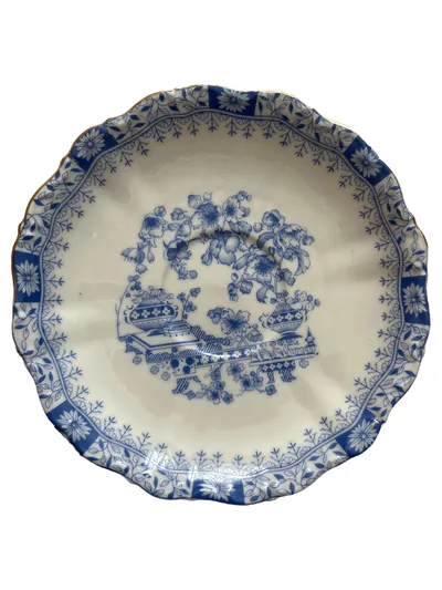 Seltmann Weiden Kuchenteller Porzellan blaues Blumenmuster Klassisch 15cm