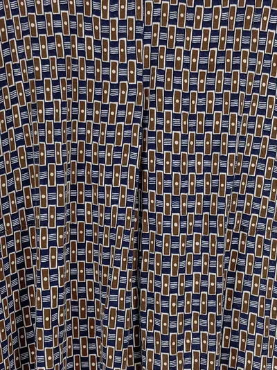 River Woods Damen Faltenrock Gr. S Blau Geometrisch Midirock Viskose Alltag