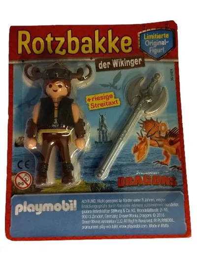 Playmobil Rotzbakke der Wikinger Drache Spielfigur mit Streitaxt ab 4 Jahre