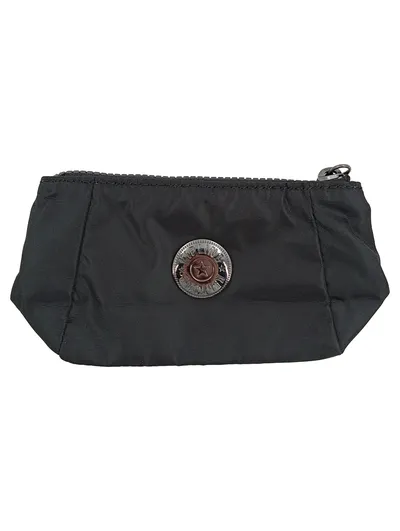 Kipling Münzbörse Geldbörse Etui Schwarz Nylon mit Logo NEU