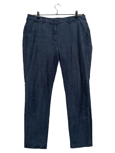 comma, Damen Stoffhose Gr. 42 Blau Casual Lyocell Hose