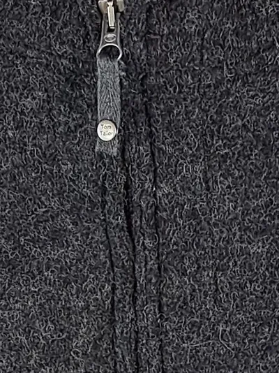 Tom Tailor Damen Strickjacke Gr. 34/XS Grau Meliert Kapuze Wolle Reißverschluss