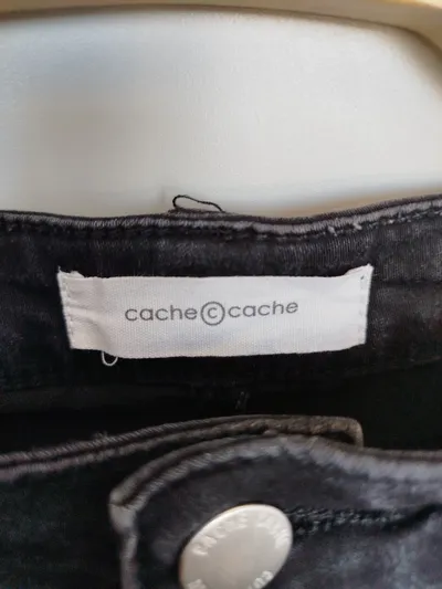 Cache Cache Jeans Damen Skinny Fit Grau Gr. 36 Casual Stretch Hose