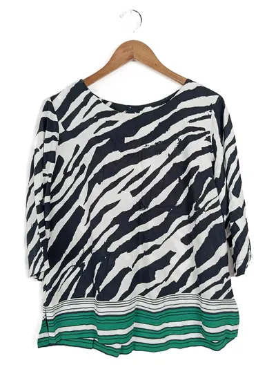 Adagio Damen T-Shirt Zebra Muster Animal-Print Gr. 42/XL