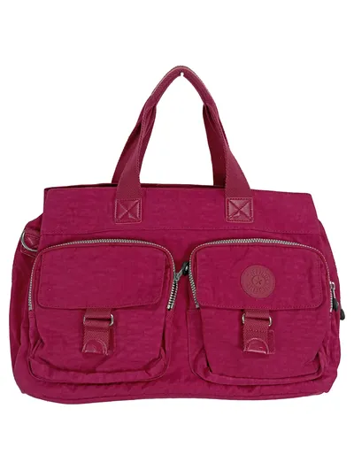 Kipling Damen Shopper Tasche Pink Polyamid Alltag