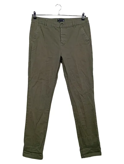 ASOS DESIGN Herren Stoffhose Chino W 34 L 32 Oliv Casual Baumwolle