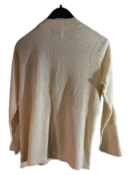 Cecilia Classics Damen Pullover Rippstrick Beige Gr. 40/42 L Baumwolle 3