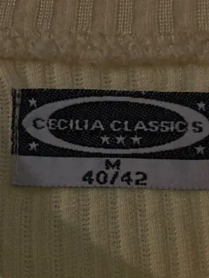 Cecilia Classics Damen Pullover Rippstrick Beige Gr. 40/42 L Baumwolle 6