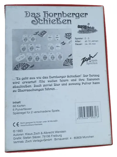 Zoch Das Hornberger Schießen Kartenspiel Gesellschaftsspiel Familie Freunde