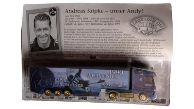 Tucher Andreas Köpke FCN Truck 2004 Modell LKW Fanartikel Blau
