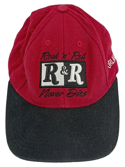 Hard Rock Cafe Baseball Cap Herren Rot UNI Retro Stickerei