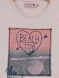 Boboli T-Shirt Mädchen Gr. 116 Rosa Grafik Print Kurzarm Casual 2
