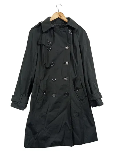 London Fog Trenchcoat Damen Klassisch Schwarz Gr. 38/M