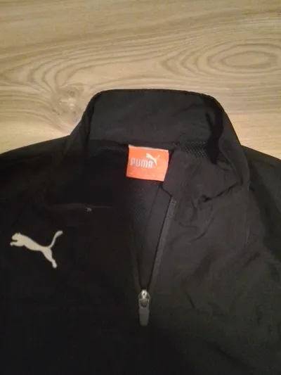 PUMA Trainingsjacke Kinder Gr. 128 Schwarz Sportjacke Windbreaker
