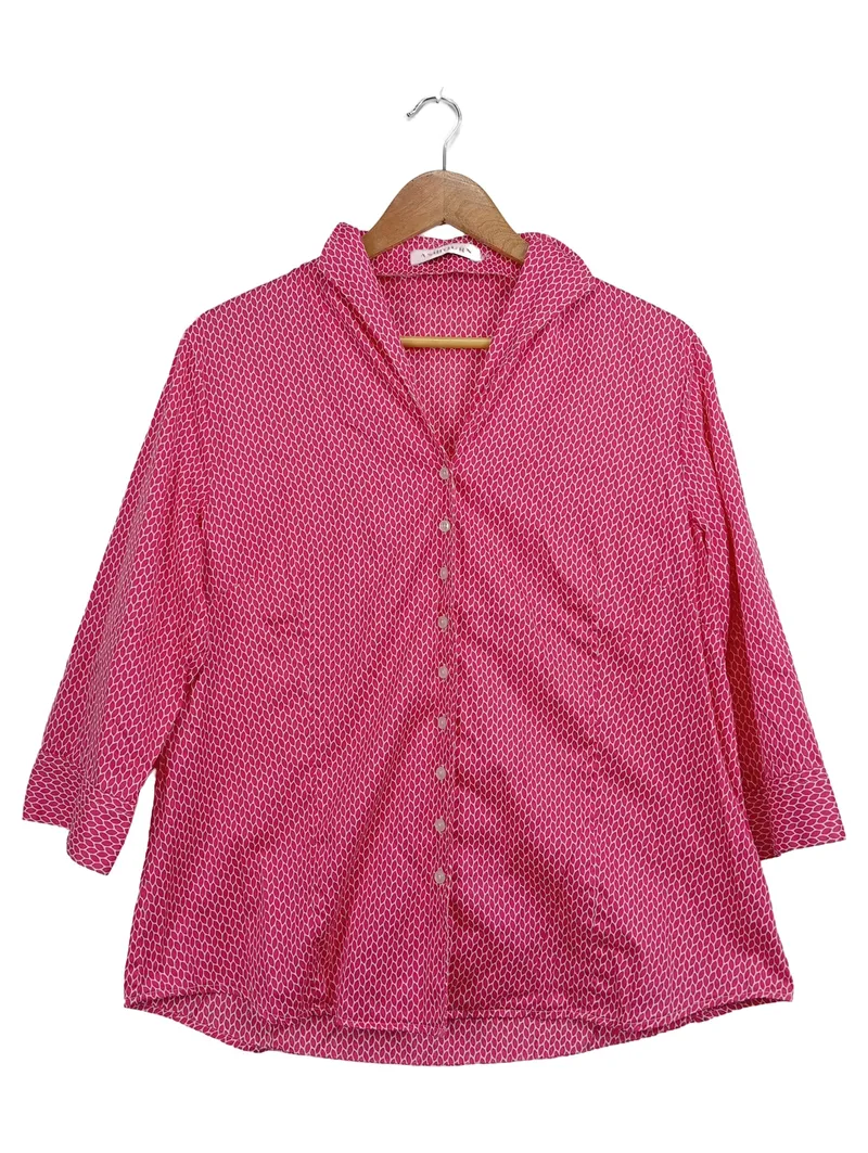 Ashbourn Damen Hemdbluse Pink Gr. 40/L Casual 3/4-Arm 1