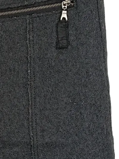Tom Tailor Damen A-Linienrock Gr. 38 Grau Wolle Viskose Minirock