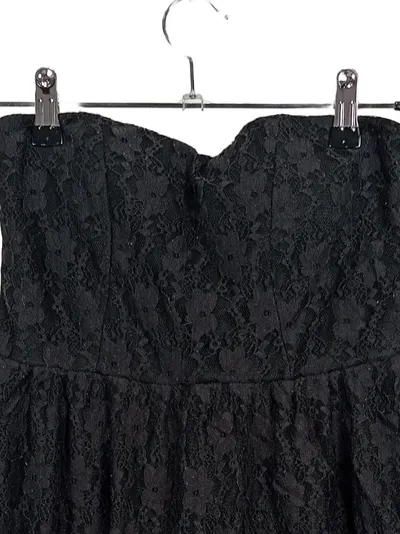 Blind Date Sommerkleid Damen Spitze Floral Minikleid Schwarz S