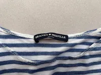 Brandy Melville Damen Langarmshirt gestreift 3/4 Arm Blau Gr. 38/M 3