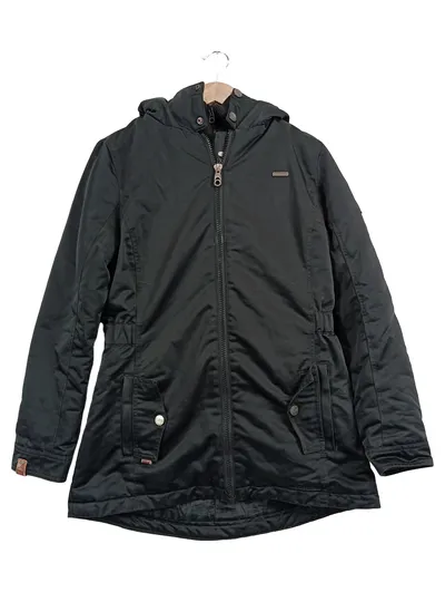 Marikoo Damen Leichte Jacke Gr. 38/M Schwarz Casual Übergangsjacke