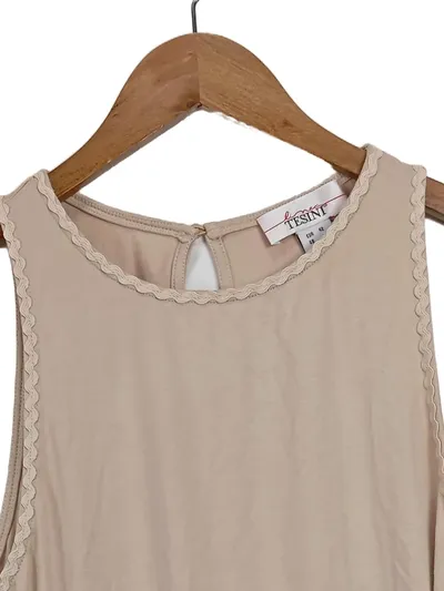 TESINI Damen Top Shirt Gr. 42/XL Beige Casual Viskose