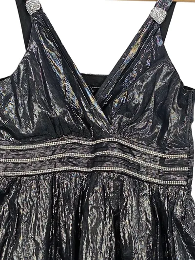 QED London Cocktailkleid Damen Gr. 42/XL Schwarz Elegant Strass