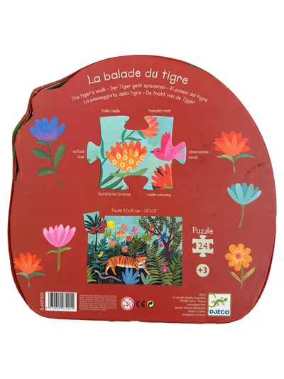Djeco Tiger Puzzle 24 Teile ab 3 Jahre La balade du tigre Kinderpuzzle