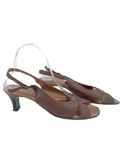 Zanon & Zago Sandaletten Damen Gr. 39 Braun Elegant Slingback