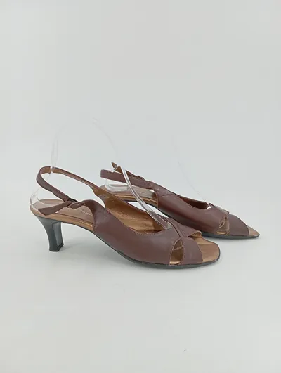 Zanon & Zago Sandaletten Damen Gr. 39 Braun Elegant Slingback